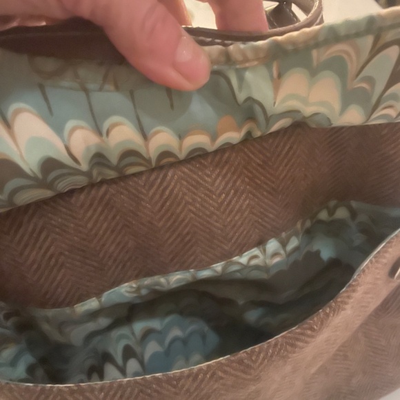 Gap Brown Herringbone Tweed Bag - Picture 4 of 10